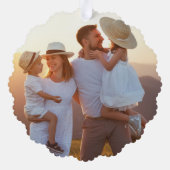 Boho moderne familie foto ornament kaart (Achterkant)