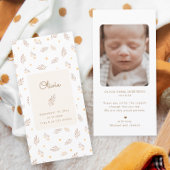 Boho Moderne Foto Baby Geboorte Aankondiging