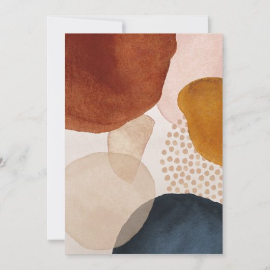 Boho Moderne Geometrische Blush Roze Terracotta Fo Save The Date (Achterkant)