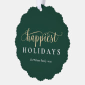Boho moderne gezelfsfoto ornament kaart (Links)