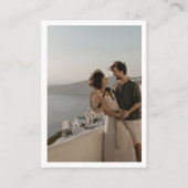 Boho moderne kalligrafie QR code foto bruiloft RSV Informatiekaartje (Achterkant)