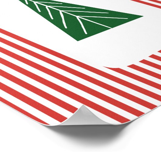 Boho moderne kerstvakantie muurkunst print (Hoek)