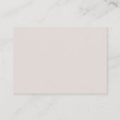 Boho moderne minimalistische bruiloft details informatiekaartje (Achterkant)