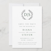 Boho moderne minimalistische bruiloft save the date (Voorkant)