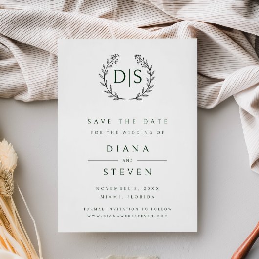 Boho moderne minimalistische bruiloft save the date