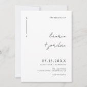 Boho moderne minimalistische foto bruiloft kaart (Voorkant)