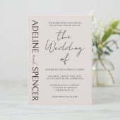 Boho moderne minimalistische foto bruiloft kaart (Staand voorkant)