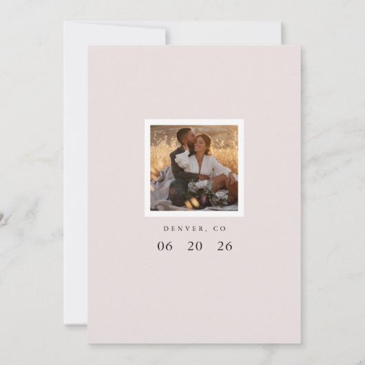 Boho Moderne minimalistische foto Save the Date (Achterkant)