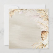 Boho Moderne Palm Bloemmotief Bedankkaart (Achterkant)