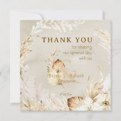 Boho Moderne Palm Bloemmotief Bedankkaart (Voorkant)