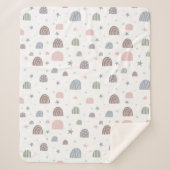 boho moderne pastelregenboogsterren sherpa deken (Voorkant)