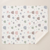 boho moderne pastelregenboogsterren sherpa deken (Voorkant (horizontaal))