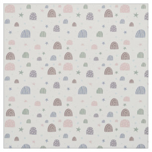 boho moderne pastelregenboogsterren stof
