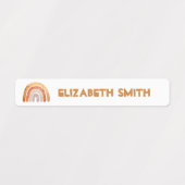 Boho Moderne Regenboog Gepersonaliseerde Naam Scho Labels (Design 1)