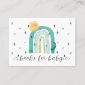 Boho Moderne Regenboog Teal Boeken voor Baby Bijla Visitekaartje (Voorkant)