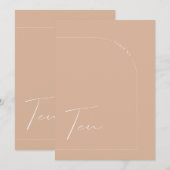 Boho Moderne Tan Arch Tabel Tien Tabel Kaart (Voorkant / Achterkant)