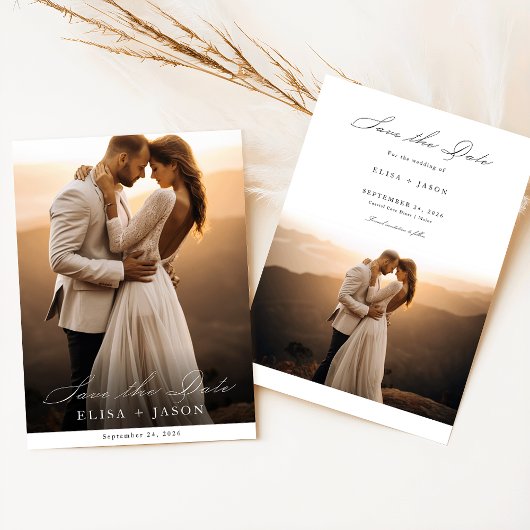 Boho Moderne Verticale Minimale Foto Sla de Datum  Kaart