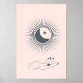 boho moderne wandkunst afdruk, waarde poster papie (Voorkant)