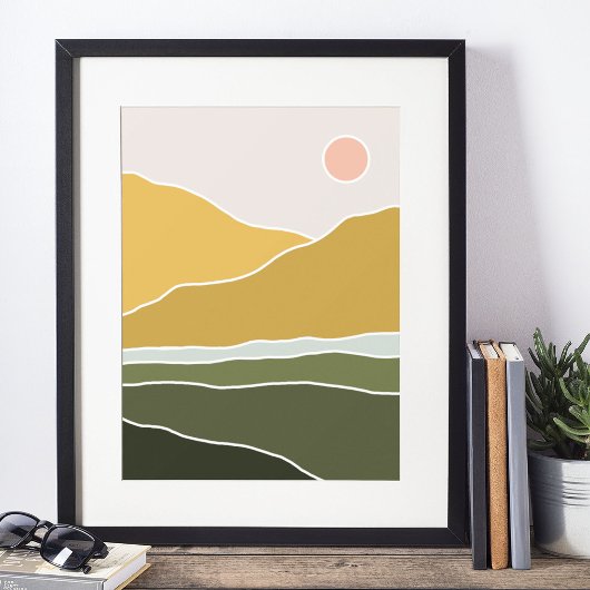 boho moderne wandkunst afdruk, waarde poster papie