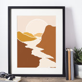 boho moderne wandkunst print, waarde poster papier