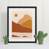 boho moderne wandkunst print, waarde poster papier