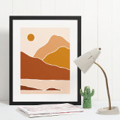boho moderne wandkunst print, waarde poster papier