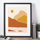 boho moderne wandkunst print, waarde poster papier