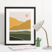 boho moderne wandkunst print, waarde poster papier