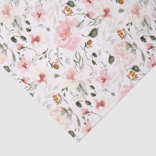 Boho moderne waterverf florale tissuepapier (Detail)