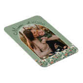 Boho Moeder Gevestigd Saliegroen Aangepaste Foto Magneet (Rechterzijde)