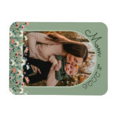 Boho Moeder Gevestigd Saliegroen Aangepaste Foto Magneet (Horizontaal)