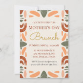 Boho Moederdag Brunch Uitnodigingskaart Kaart (Voorkant)