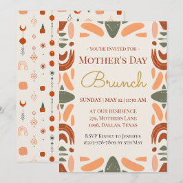 Boho Moederdag Brunch Uitnodigingskaart Kaart