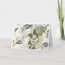 Boho Moederdag Kaart (groen)