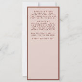 Boho Moederdag Kaart (Rust/Peach) (Achterkant)