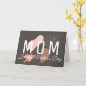 Boho Moederdag Script Abstracte vormen botanisch Kaart (Gele Bloem)