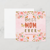 boho-moederdag-wenskaart kaart (Voorkant / Achterkant)