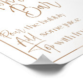 Boho Momosa Bar Pampas Grass Baby shower Sign Poster (Hoek)