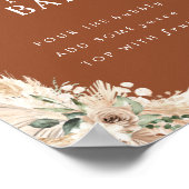 Boho Momosa Terracotta Pampas Grass Bar Poster (Hoek)