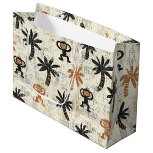 Boho Monkey Jungle Safari Patroon Groot Cadeauzakje