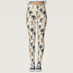 Boho Monkey Jungle Safari Patroon Leggings