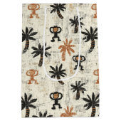 Boho Monkey Jungle Safari Patroon Medium Cadeauzakje (Achterkant)