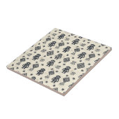 Boho Monkey Jungle Safari Pattern (2) Tegeltje (Zijkant)