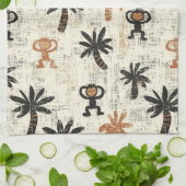 Boho Monkey Jungle Safari Pattern Theedoek (Gevouwen)