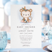 Boho Monkey Tribal Waterverf Bohemen Baby shower Kaart