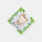 Boho Monkey Wild Op een dag Servet (Hoek)