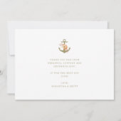 Boho Monogram bruiloft foto dank u Bedankkaart (Achterkant)