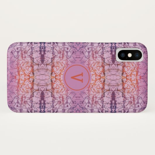 Boho Monogram Case-Mate iPhone Case (Achterkant (horizontaal))