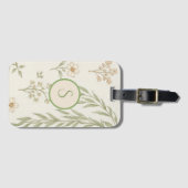 Boho Monogram Cottagecore Cadeau Bagagelabel (Voorkant (horizontaal))