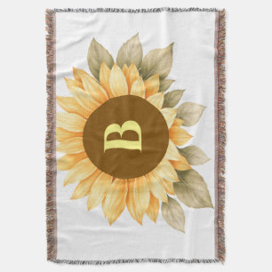 Boho Monogram Cottagecore Cadeau Deken